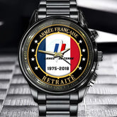 Montre personnalisée mit Logo der französischen Armee und Impression de l'heure